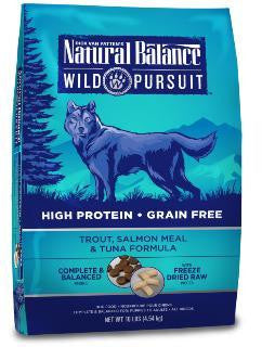 Natural Balance Wild Pursuit Trout-Salmon-Tuna Dog 10#