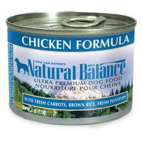 Natural Balance Chicken & Rice Formula Can Dog 12-6 oz.