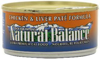 Natural Balance Chicken & Liver Pate Canned Cat 24-3 oz.