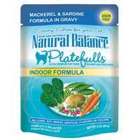 Natural Balance Indoor Formula Platefulls Mackerel & Sardine Formula In Gravy 24-3 oz.