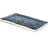 Midwest #40236FVBLS Quiet Time Reversible Floor Bed 35X23 Blue-Black Paw Print