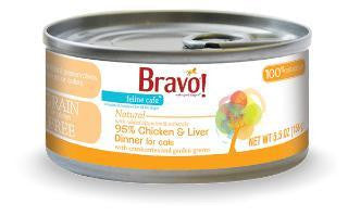 Bravo Feline Cafe 95% Chicken & Liver Dinner Cat 24-5.5z