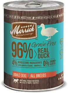 Merrick 96% Grain Free Real Duck Canned Dog 12-13.2oz