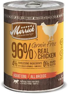 Merrick 96% Grain Free Chicken #1 Dog - 12-13.2 oz.