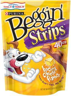 Beggin Strips Bacon-Cheese 4-40 Oz Case