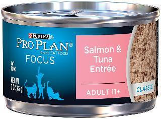 Pro Plan Senior 11+ Salmon-Tuna Cat Can 24-3oz