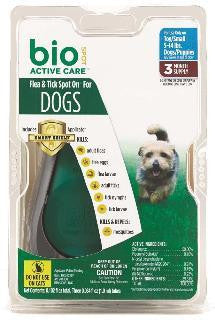 Adams Bio Spot Active Care Flea & Tick Spot On Small Dog 3Month W-Applicator