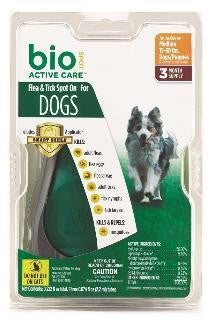 Adams Bio Spot Active Care Flea & Tick Spot On Medium Dog 3Month W-Applicator