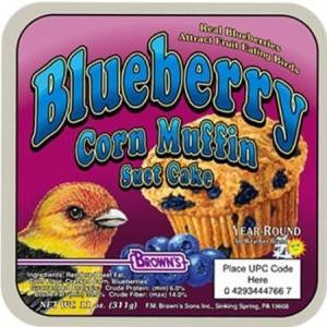 F.M. Brown's Garden Chic! Blueberry Corn Muffin Suet 8-11oz