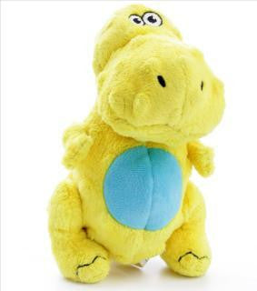 GoDog Yellow T-Rex With Chew Guard Small