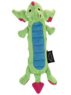 GoDog Skinny Dragon Green W-Chew Guard Small