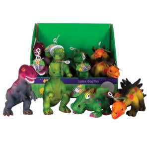 Knight Pet Real Latex Dino Display 12pc Dog Toy