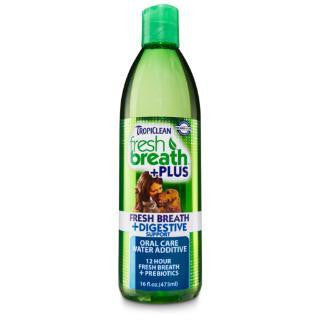 Tropiclean Fresh Breath Water Additive Digestive Support 16 oz.