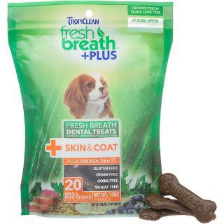 Tropiclean Fresh Breath Plus Treats - Skin & Coat (Small) 12oz