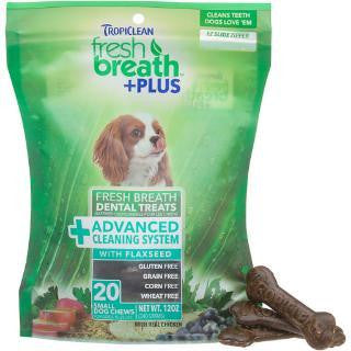 Tropiclean Fresh Breath Plus Treats - Advanced Cleaning System (Small) 12oz