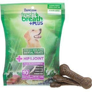 Tropiclean Fresh Breath Plus Treats - Hip & Joint (Large) 12oz