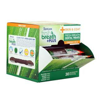 Tropiclean Fresh Breath Plus Treats - Skin & Coat Single Serve Cube 30ct