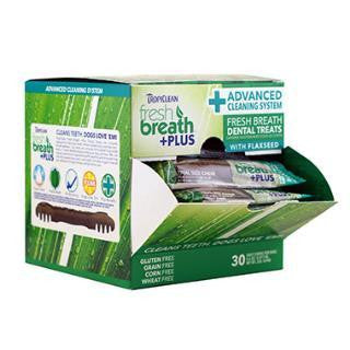 Tropiclean Fresh Breath Plus Treats - Advanced Cleaning System Single Serve Cube 30ct