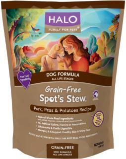 Halo Spot's Stew Dog Grain Free Pork, Peas & Potatoes 14 lb.