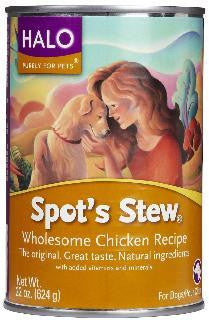 Halo Spot's Stew For Dogs Wholesome Chicken 6-22 oz.