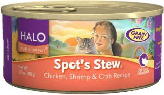 Halo Spot's Stew Cat Chicken-Shrimp-Crab 12-5 oz.