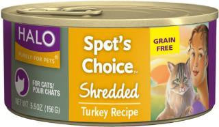 Halo Spot's Choice For Cats, Grain Free Shredded Turkey 12-5.5 oz.