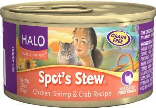 Halo Spot's Stew For Cat Chicken, Shrimp & Crab Recipe 12-3 oz.