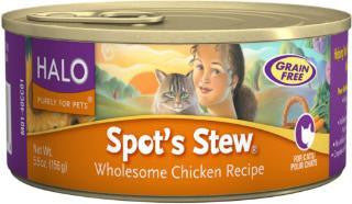 Halo Spot's Stew For Cats Wholesome Chicken 12-5.5 oz.