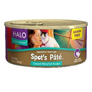 Halo Spot's Pate For Cats, Grain Free Whitefish 12-5.5 oz.