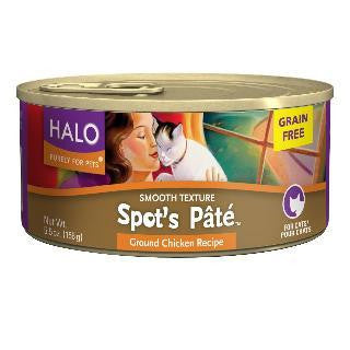 Halo Spot's Pate Cat Grain-Free Ground Chicken 12-5.5 oz.