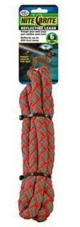 Four Paws Nite Brite Leash, 3-8" x 6', Red