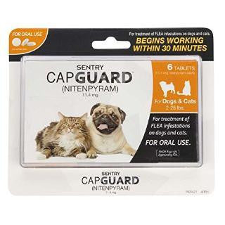 Sentry Capguard Flea Tablets For Dogs 2-25lbs 6ct