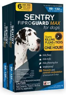 Sergeant's Fiproguard Max Dog 89-132 Blue 2-3Pk