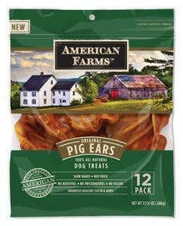 American Farms 8Pk All Natural Pig Ears 14Oz