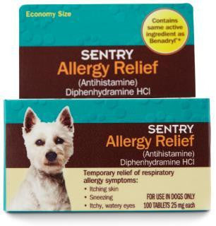 SENTRYe Allergy Relief Tabs Dog 100ct