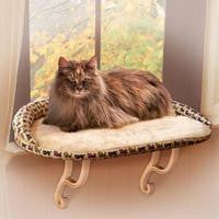 K&H Kitty Sill Deluxe Bolster Tan Print