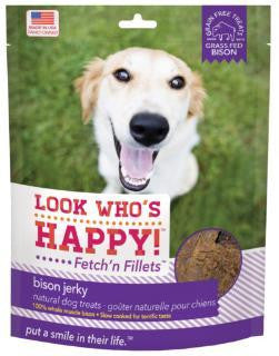 Look Who's Happy Fetch'n Fillets Bison Jerky 3oz