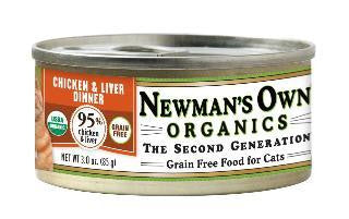 Newman's Own USDA Organic 95% Chicken & Liver Grain-Free Dinner For Dogs 24-5.5 oz.