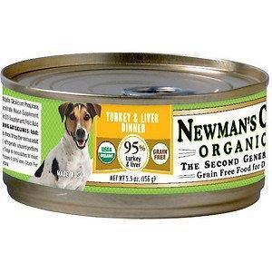 Newman's Own USDA Organic 95% Turkey & Liver Grain-Free Dinner For Dogs 24-5.5 oz.