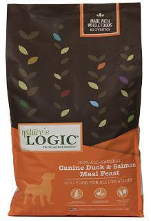 Nature&#039;s Logic Natural Duck &amp; Salmon Kibble Canine Formula 26.4 lb.