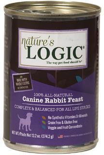 Nature's Logic Canine Rabbit Canned Diet 12-13.2 oz.