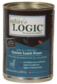 Nature&#039;s Logic Natural Lamb Canned Dinner Fare Canine Formula 12-13.2 oz.