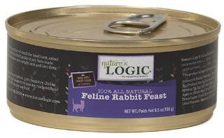 Nature&#039;s Logic Natural Rabbit Canned Dinner Fare Feline Formula 12-5.5 oz.