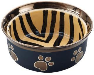 Ethical Ritz Copper Rim 7" Dog Dish Tiger