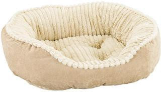 Ethical Sleep Zone 26" Tan Plush Bed Carved