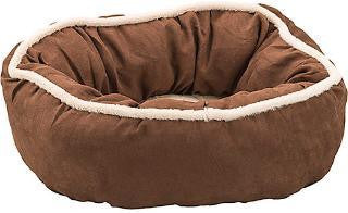 Ethical Sleep Zone 18" Chocolate Oval Shearling Cuddler Bed