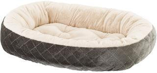 Ethical Sleep Zone 26" Light Gray Quilt Oval Cuddler Bed