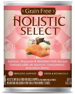 Holistic Select Grain Free Salmon, Mackerel &amp; Whitefish Pete Recipe 12-13 oz.