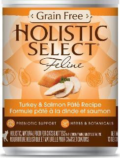 Holistic Select Grain Free Turkey-Salmon Pate Cat 12-13z