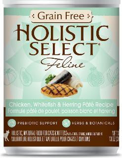 Holistic Select Grain Free Chicken-Whitefish-Herring Pate Cat 12-13z